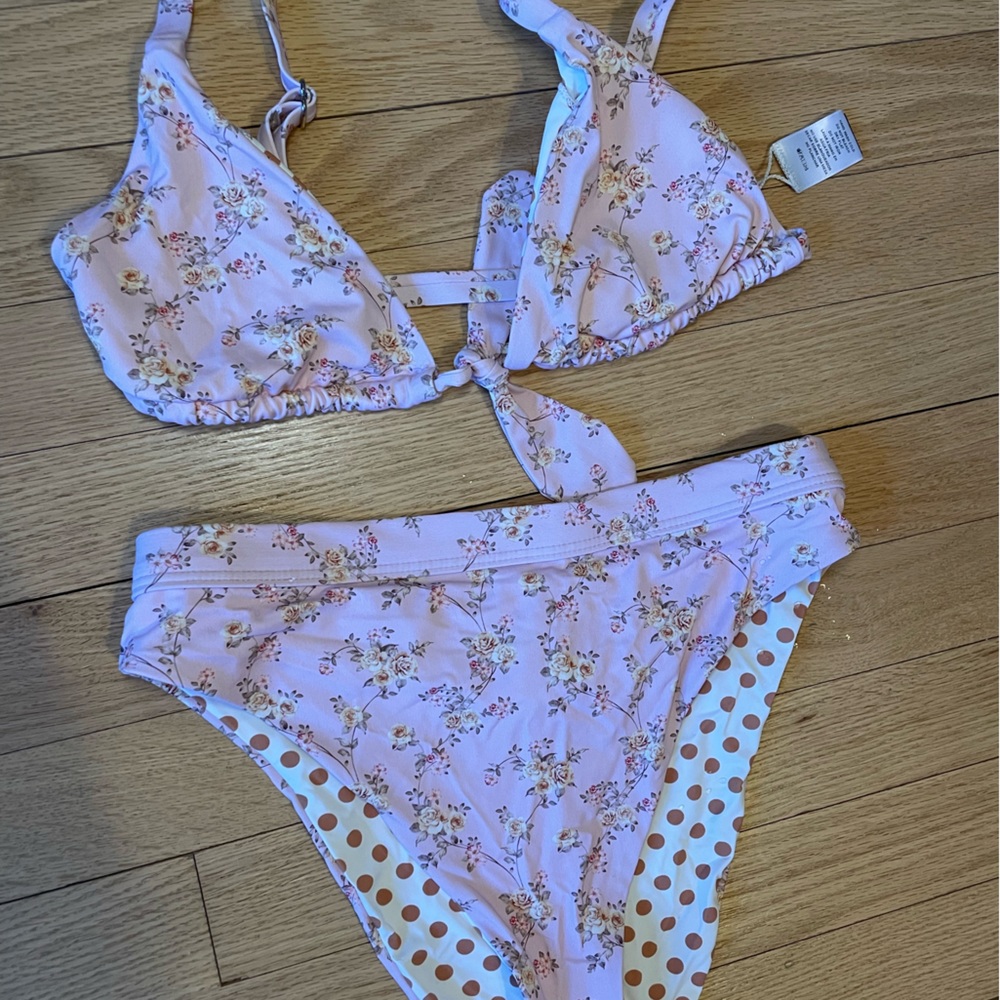 Dippin Daisy’s Lilac Floral Bikini